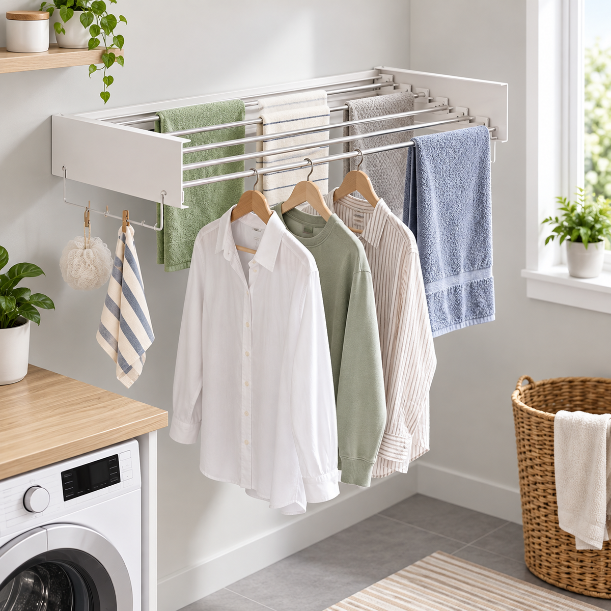 FoldAway™ Väggmonterad Torkställning