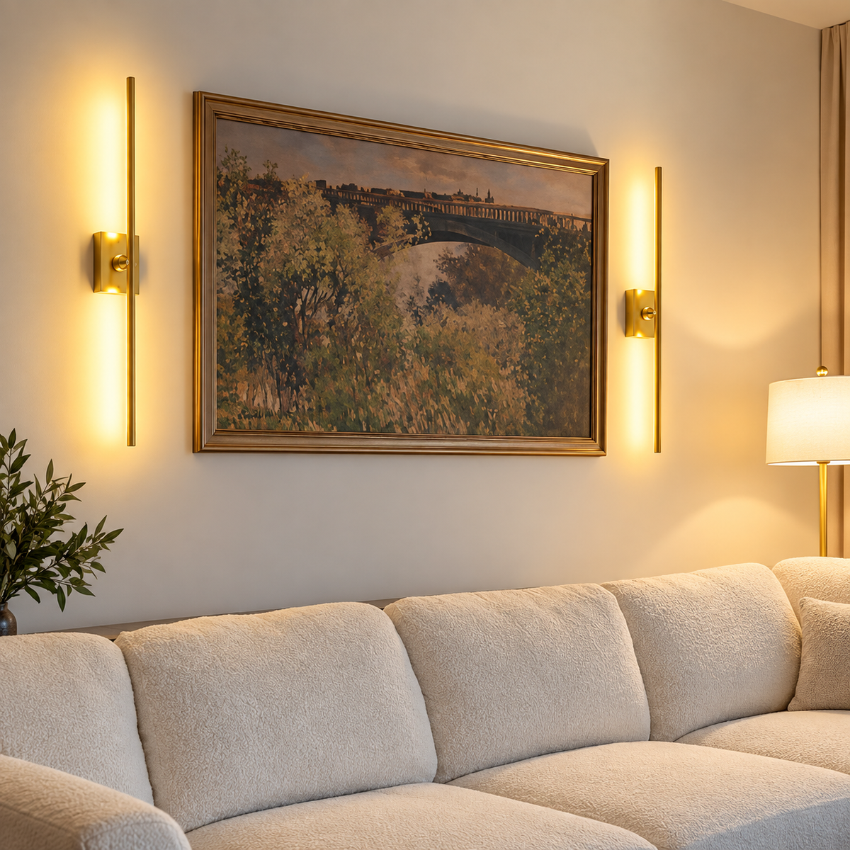 Linea™ LED-Vägglampa i Guld