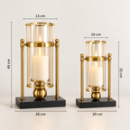 Ljushållare i Glas & Guld – 2-pack